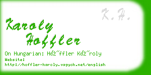 karoly hoffler business card
